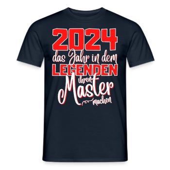 Master 2024 Études de fin d’études Dire la légende - T-shirt homme - marine - Devant - AI Model Male 178 light (178cm)