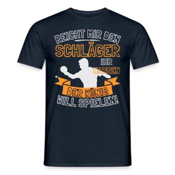 FUNNY TABLE TENNIS SAYING - HAND ME THE - Men's T-Shirt - navy - Front - AI Model Male 178 light (178cm)