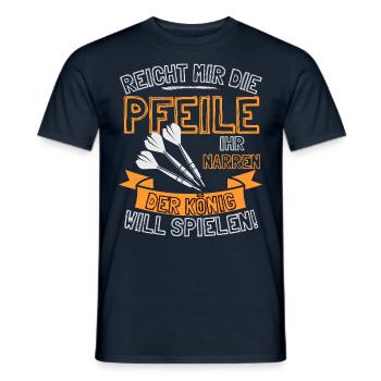 Lustiger Darts Spruch REICHT MIR DIE PFEILE IHR - Männer T-Shirt - Navy - Vorne - AI Model Male 178 light (178cm)