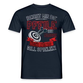 Lustiger Darts Spruch REICHT MIR DIE PFEILE IHR - Männer T-Shirt - Navy - Vorne - AI Model Male 178 light (178cm)