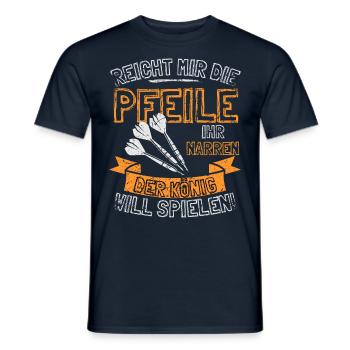 Lustiger Darts Spruch REICHT MIR DIE PFEILE IHR - Männer T-Shirt - Navy - Vorne - AI Model Male 178 light (178cm)