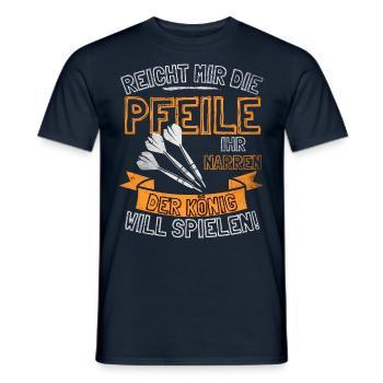 Lustiger Darts Spruch REICHT MIR DIE PFEILE IHR - Männer T-Shirt - Navy - Vorne - AI Model Male 178 light (178cm)
