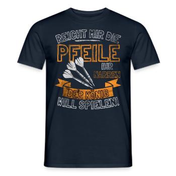 Lustiger Darts Spruch REICHT MIR DIE PFEILE IHR - Männer T-Shirt - Navy - Vorne - AI Model Male 178 light (178cm)