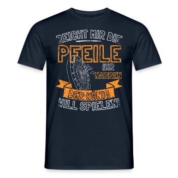 Lustiger Darts Spruch REICHT MIR DIE PFEILE IHR - Männer T-Shirt - Navy - Vorne - AI Model Male 178 light (178cm)