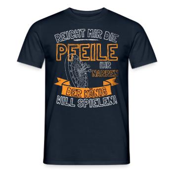 Lustiger Darts Spruch REICHT MIR DIE PFEILE IHR - Männer T-Shirt - Navy - Vorne - AI Model Male 178 light (178cm)