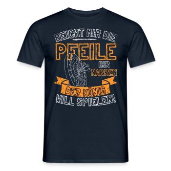 Lustiger Darts Spruch REICHT MIR DIE PFEILE IHR - Männer T-Shirt - Navy - Vorne - AI Model Male 178 light (178cm)
