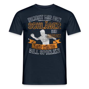FUNNY TABLE TENNIS SAYING - HAND ME THE - Men's T-Shirt - navy - Front - AI Model Male 178 light (178cm)