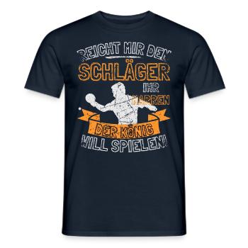 FUNNY TABLE TENNIS SAYING - HAND ME THE - Men's T-Shirt - navy - Front - AI Model Male 178 light (178cm)