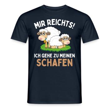 J’en ai assez! Je m’en vais à mes moutons ! Amusement - T-shirt homme - marine - Devant - AI Model Male 178 light (178cm)