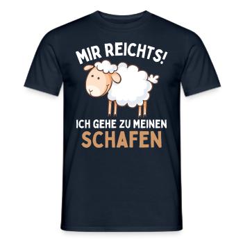 J’en ai assez! Je m’en vais à mes moutons ! Amusement - T-shirt homme - marine - Devant - AI Model Male 178 light (178cm)
