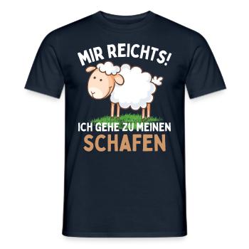 J’en ai assez! Je m’en vais à mes moutons ! Amusement - T-shirt homme - marine - Devant - AI Model Male 178 light (178cm)