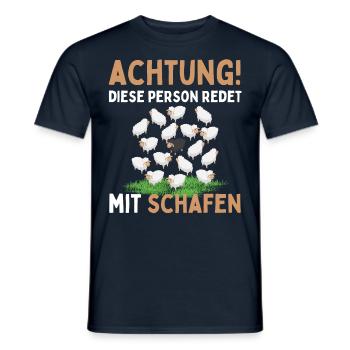 Lustiger Schaf Schafe Schäferei Schafhirte - Männer T-Shirt - Navy - Vorne - AI Model Male 178 light (178cm)