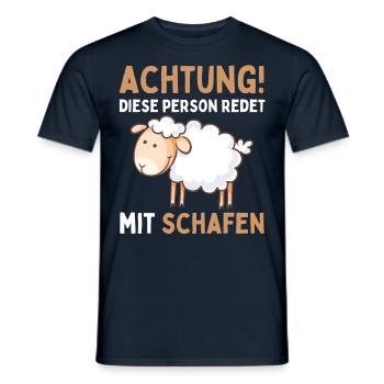 Lustiger Schaf Schafe Schäferei Schafhirte - Männer T-Shirt - Navy - Vorne - AI Model Male 178 light (178cm)