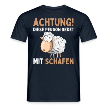 Funny Sheep Sheep Sheep Shepherd - Men's T-Shirt - navy - Front - AI Model Male 178 light (178cm)