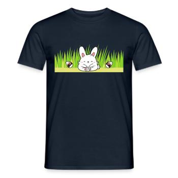 Happy Easter Easter Bunny Happy Easter Easter Motif - Men's T-Shirt - navy - Front - AI Model Male 178 light (178cm)