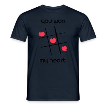 Valentine's Day Couple Romance Favorite Person - Men's T-Shirt - navy - Front - AI Model Male 178 light (178cm)