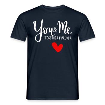 LOVE Heart Valentine's Day Love Heart Romance - Men's T-Shirt - navy - Front - AI Model Male 178 light (178cm)