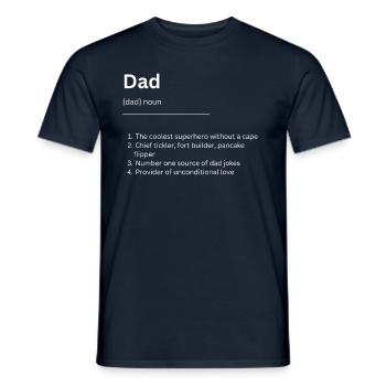 LE MEILLEUR PAPA DE TOUS LES TEMPS ! Papa fête des pères Motif Jour papa ! Cela - T-shirt homme - marine - Devant - AI Model Male 178 light (178cm)