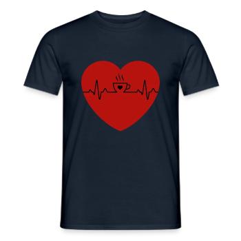 Kaffee Liebhaber Kaffeebohne lustiges - Männer T-Shirt - Navy - Vorne - AI Model Male 178 light (178cm)
