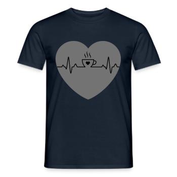 Kaffee Liebhaber Kaffeebohne lustiges - Männer T-Shirt - Navy - Vorne - AI Model Male 178 light (178cm)
