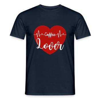 Kaffee Liebhaber Kaffeebohne lustiges - Männer T-Shirt - Navy - Vorne - AI Model Male 178 light (178cm)