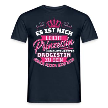PRINCESS & DRUGGIST - NOT EASY, BUT HERE - Men's T-Shirt - navy - Front - AI Model Male 178 light (178cm)