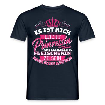 PRINCESSE ET BOUCHERIE - PAS FACILE MAIS ICI - T-shirt homme - marine - Devant - AI Model Male 178 light (178cm)