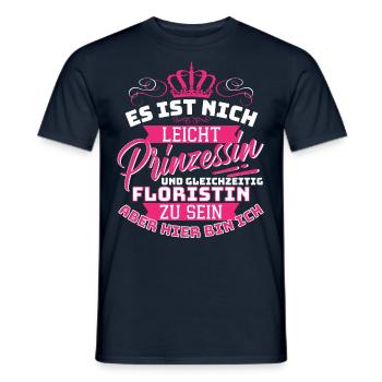 Princess & Florist - Funny Flowers - Men's T-Shirt - navy - Front - AI Model Male 178 light (178cm)