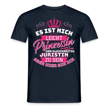Prinzessin & Juristin - Lustiges Anwältin & - Männer T-Shirt - Navy - Vorne - AI Model Male 178 light (178cm)
