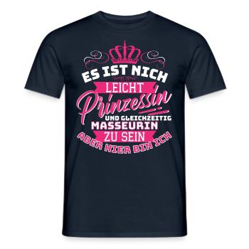 Princess & Massuse - Physio Physiotherapist - Men's T-Shirt - navy - Front - AI Model Male 178 light (178cm)