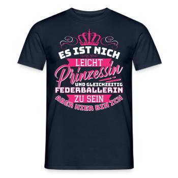 Joueur de badminton et princesse Badminton amusant - T-shirt homme - marine - Devant - AI Model Male 178 light (178cm)