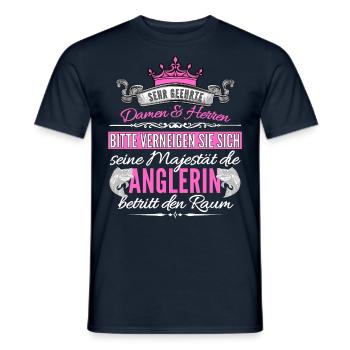 Angler Fishing Fishing Fishing Fisherwoman Angler - Men's T-Shirt - navy - Front - AI Model Male 178 light (178cm)