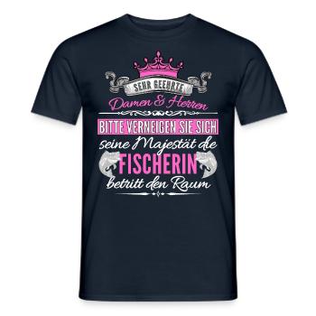 Angler Fishing Fishing Fishing Fisherwoman Angler - Men's T-Shirt - navy - Front - AI Model Male 178 light (178cm)