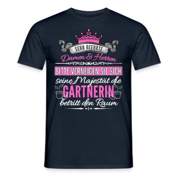 Drôle de dicton de jardinier pour le jardinage dans le - T-shirt homme - marine - Devant - AI Model Male 178 light (178cm)