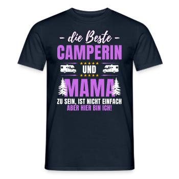 The Best Camper & Mom! Camper Tours - Men's T-Shirt - navy - Front - AI Model Male 178 light (178cm)
