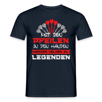 Mit den Pfeilen in den Händen Werden Helden zu - Männer T-Shirt - Navy - Vorne - AI Model Male 178 light (178cm)