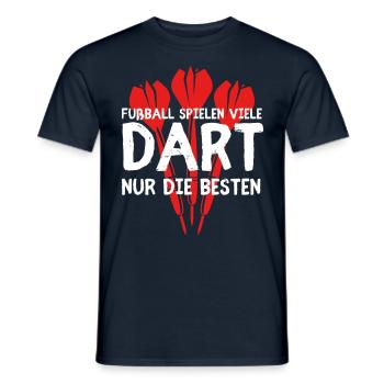Many darts play only the best - - Men's T-Shirt - navy - Front - AI Model Male 178 light (178cm)
