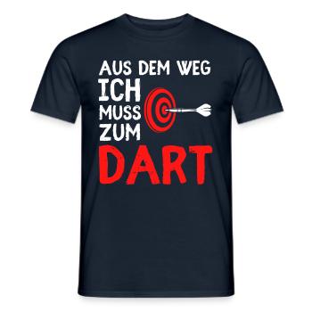 Hors du chemin, je dois aller aux fléchettes drôles de fléchettes - T-shirt homme - marine - Devant - AI Model Male 178 light (178cm)