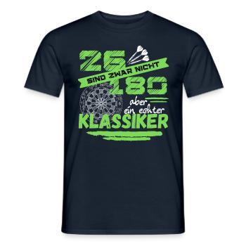 26 are not 180 but a real classic - Men's T-Shirt - navy - Front - AI Model Male 178 light (178cm)