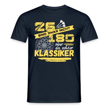 26 are not 180 but a real classic - Men's T-Shirt - navy - Front - AI Model Male 178 light (178cm)