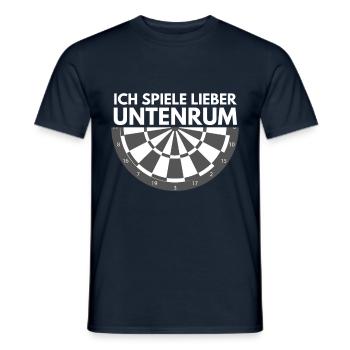 Darts Player Funny Darts Saying - I Play - Men's T-Shirt - navy - Front - AI Model Male 178 light (178cm)