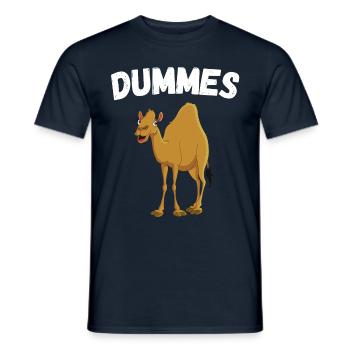 Silly Camel Funny Saying Fun Sayings Humor - Men's T-Shirt - navy - Front - AI Model Male 178 light (178cm)