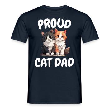 Fier amoureux des chats - Chatte Joie pour - T-shirt homme - marine - Devant - AI Model Male 178 light (178cm)