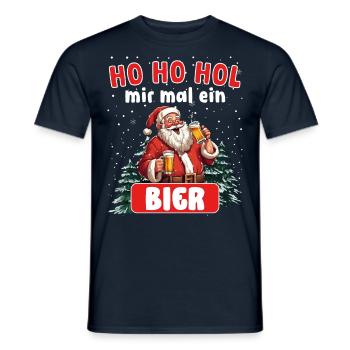 Ho Ho get me a beer funnier - Men's T-Shirt - navy - Front - AI Model Male 178 light (178cm)