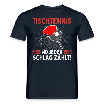 Tischtennis Wo Jeder Schlag Zählt Lustiges - Männer T-Shirt - Navy - Vorne - AI Model Male 178 light (178cm)