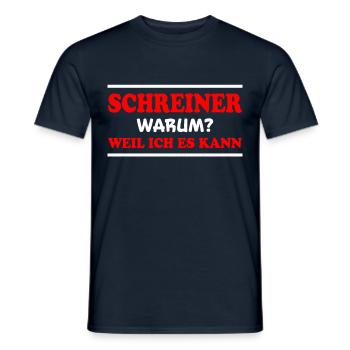 Schreiner Spruch Beruf Lustiges Schreiner Geschenk - Männer T-Shirt - Navy - Vorne - AI Model Male 178 light (178cm)