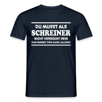 Schreiner Spruch Beruf Lustiges Schreiner Geschenk - Männer T-Shirt - Navy - Vorne - AI Model Male 178 light (178cm)