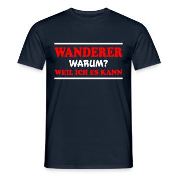 Wanderer Spruch Outdoor Lustiges Wandern Geschenk - Männer T-Shirt - Navy - Vorne - AI Model Male 178 light (178cm)