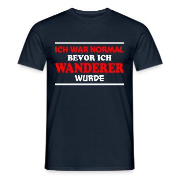 Wanderer Spruch Outdoor Lustiges Wandern Geschenk - Männer T-Shirt - Navy - Vorne - AI Model Male 178 light (178cm)