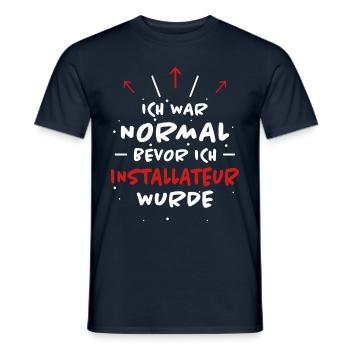 Installateur Spruch Heizung Installateur Geschenk - Männer T-Shirt - Navy - Vorne - AI Model Male 178 light (178cm)